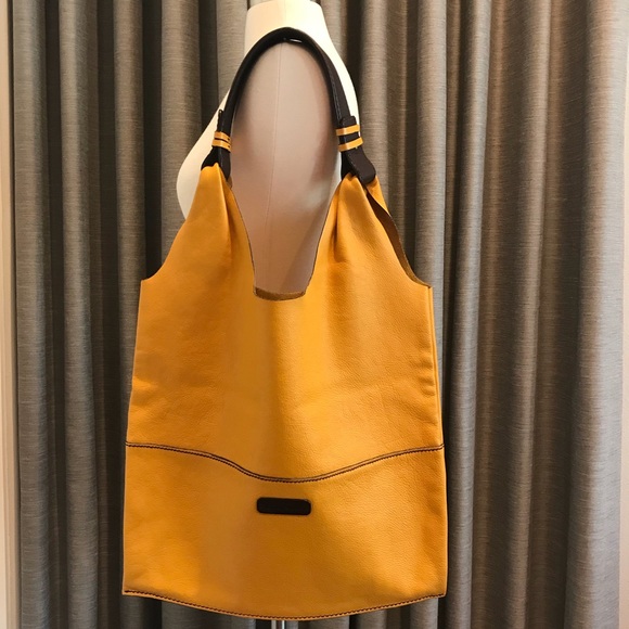🔹Yellow Leather Tote bag - Picture 1 of 7